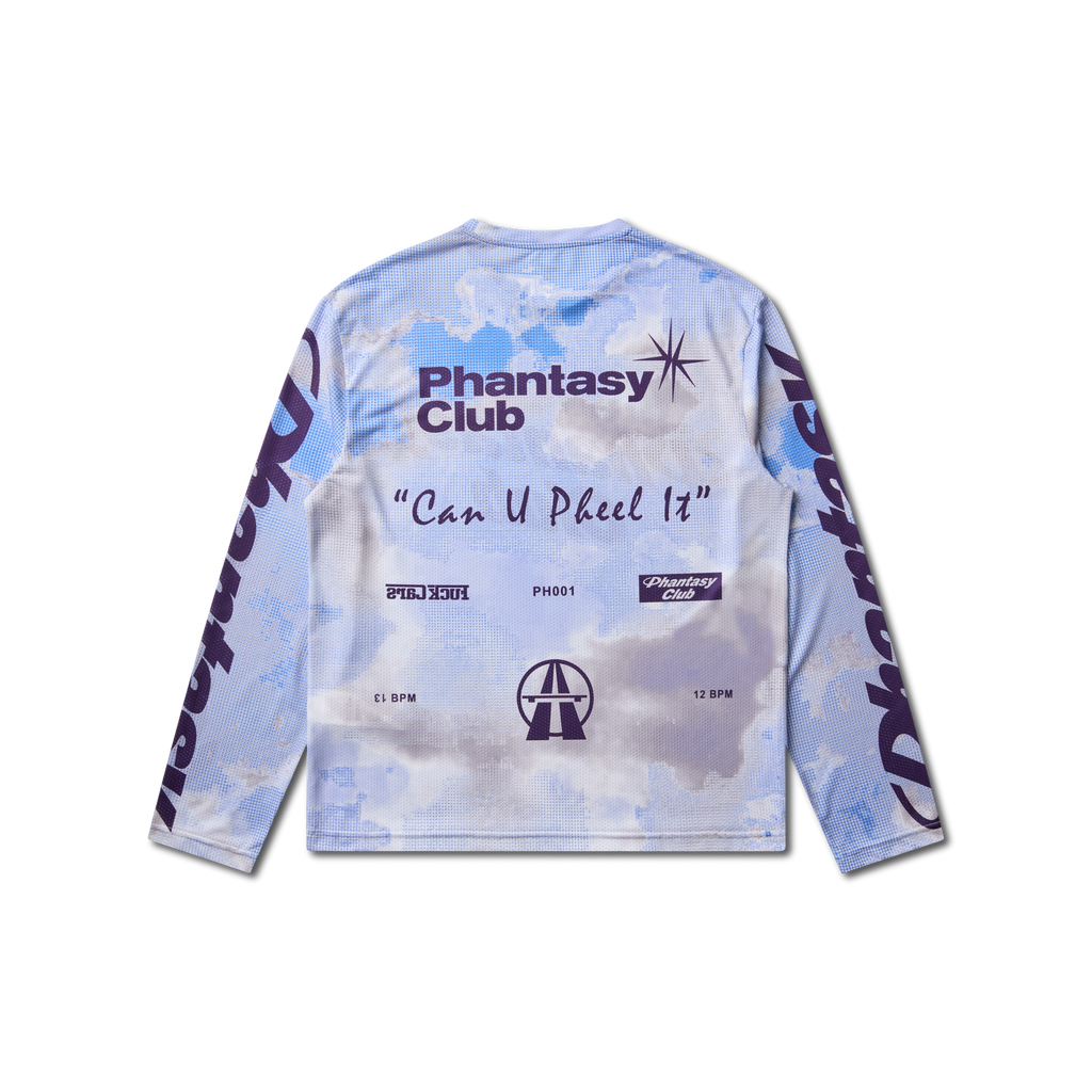 Phantasy Halcyon Long Sleeves Mesh Top Sky - Light Blue