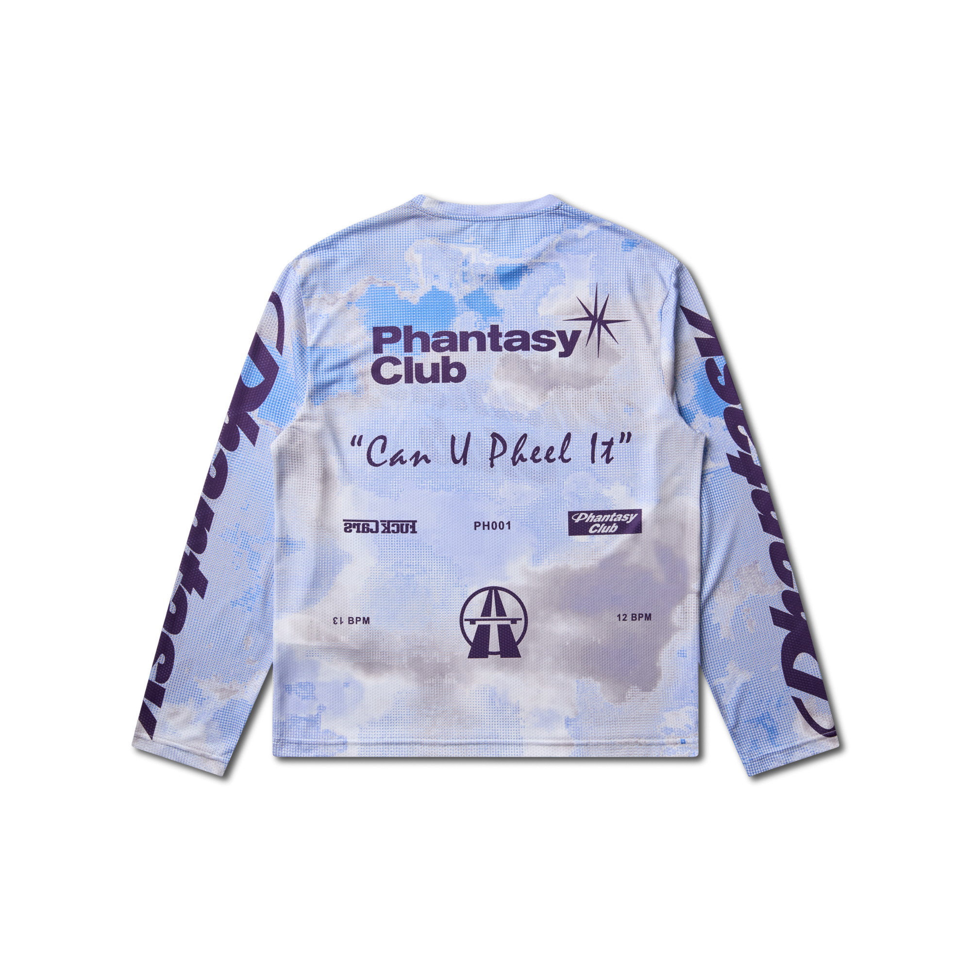 Phantasy Halcyon Long Sleeves Mesh Top Sky - Light Blue