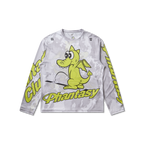 Phantasy Halcyon Long Sleeves Mesh Top Dragon - White
