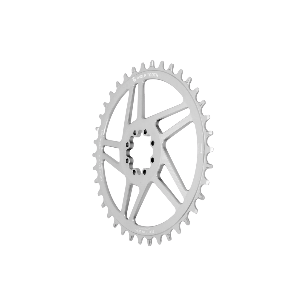 Wolf Tooth Direct Mount Chainrings for SRAM 8-bolt Crank - Raw Silver
