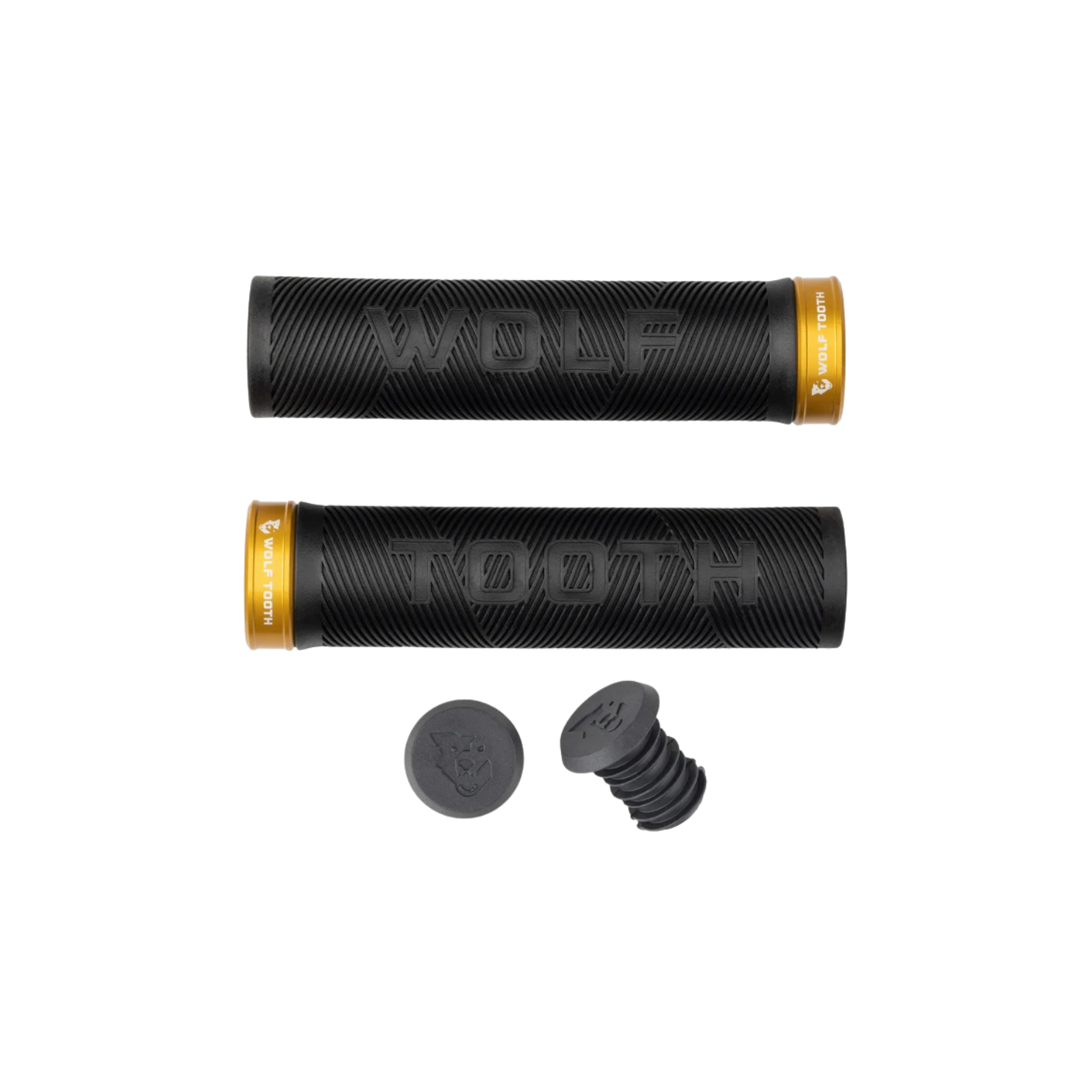 Wolf Tooth Echo Lock-On Grips - Black/Gold
