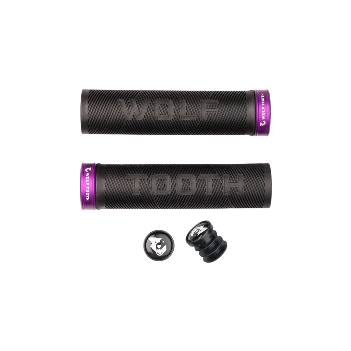 Wolf Tooth Echo Lock-On Grips - Black/Purple