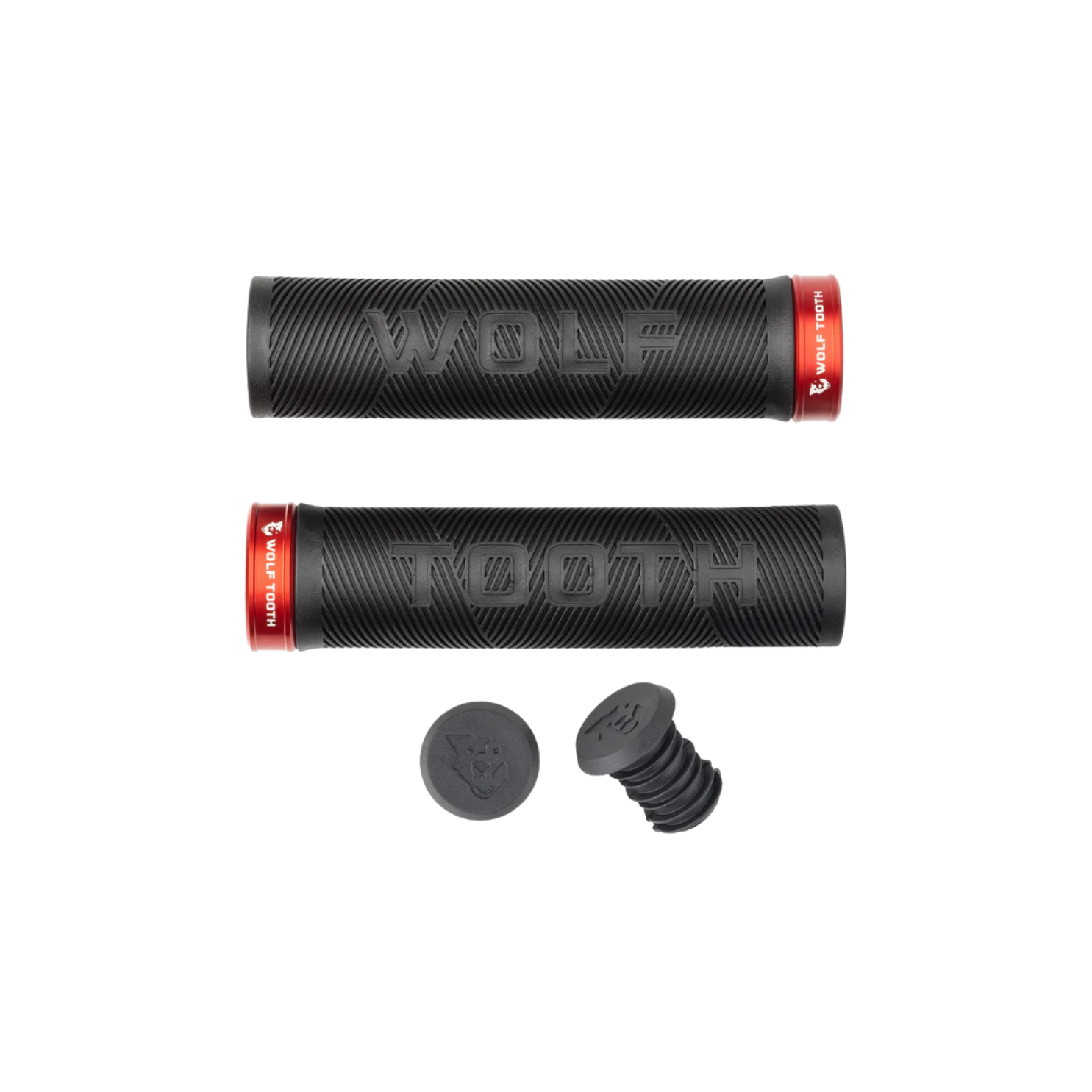 Wolf Tooth Echo Lock-On Grips - Black/Red