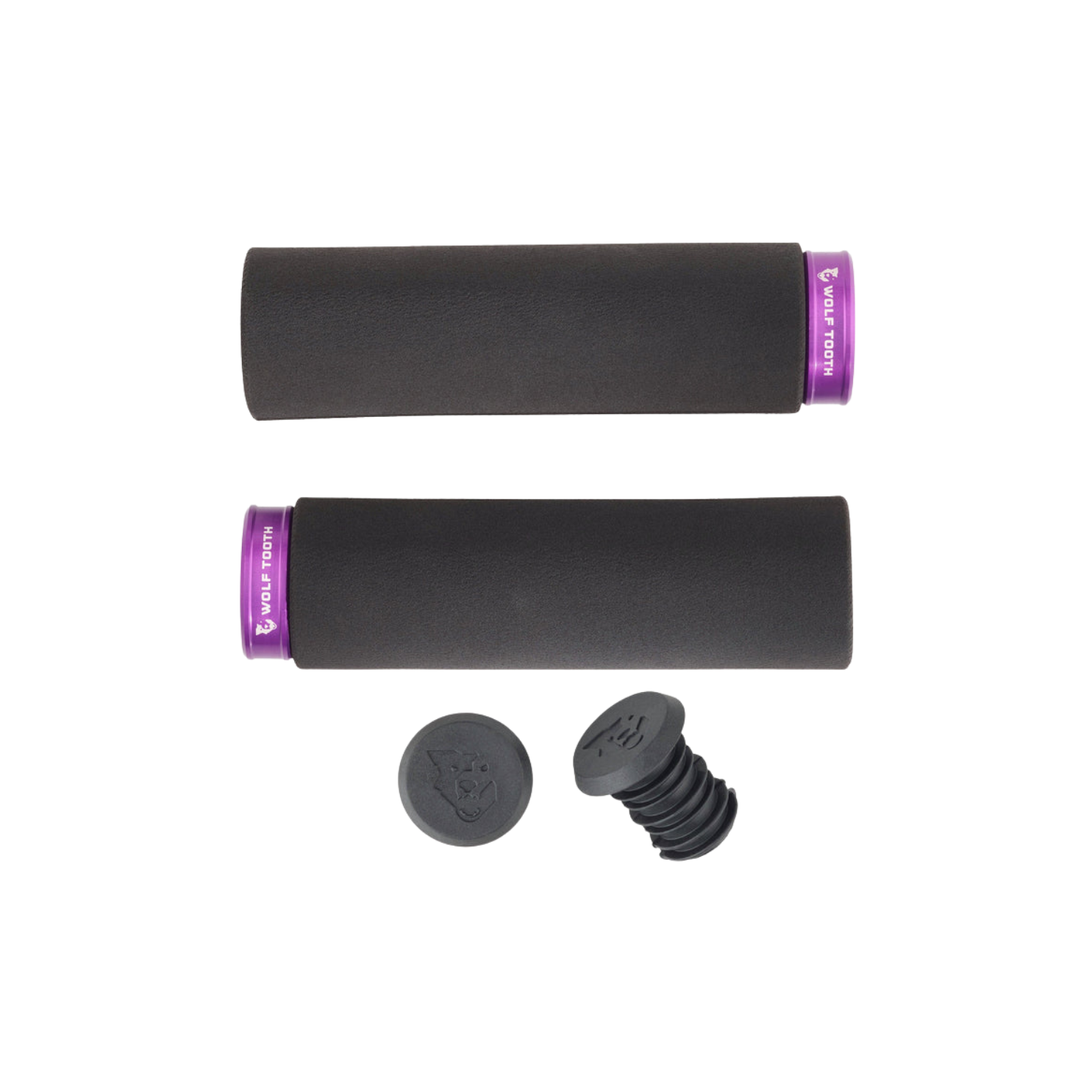 Wolf Tooth Fat Paw Lock-On Grips - Black/Purple
