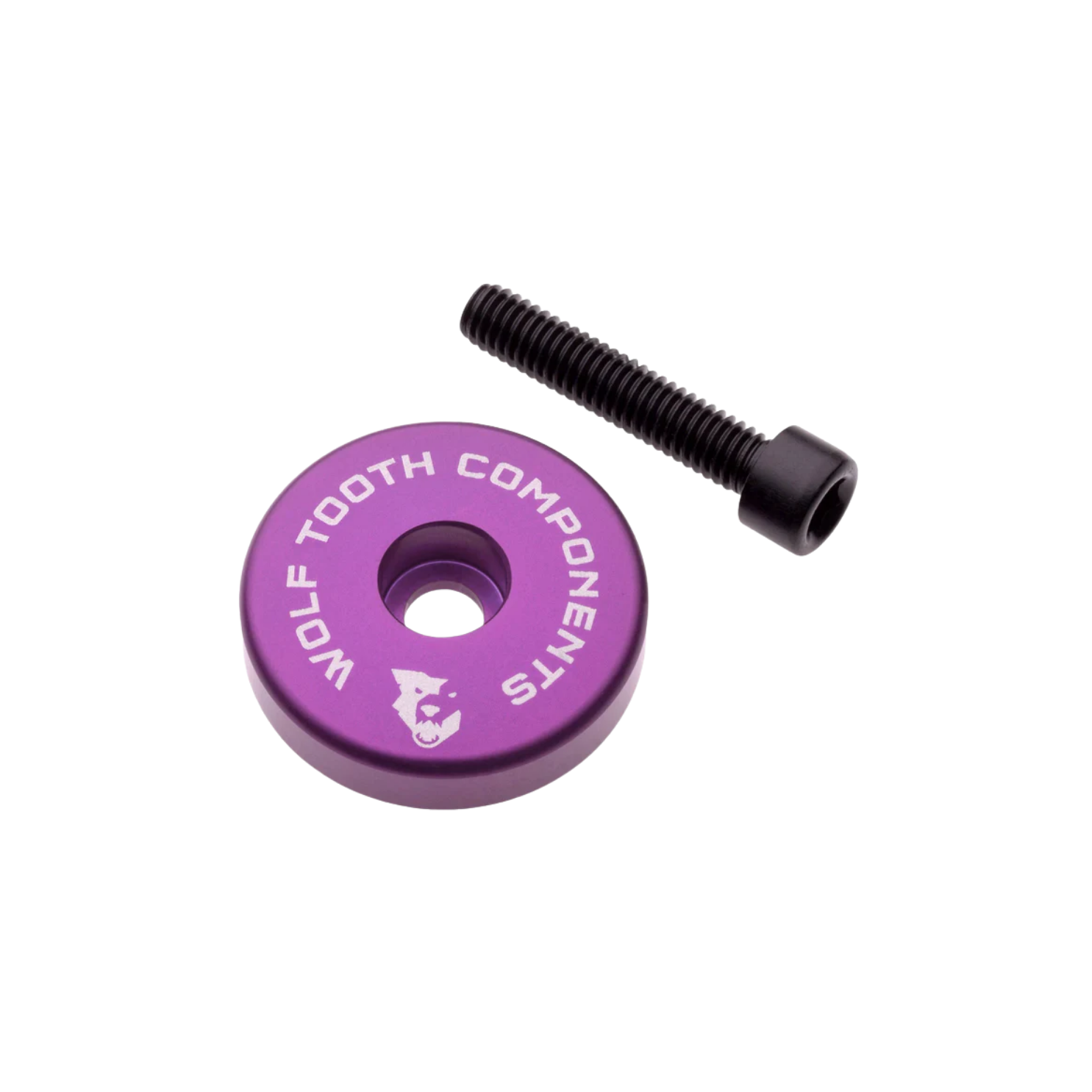 Wolf Tooth Ultralight Stem Cap with Integrated Spacer - Purple