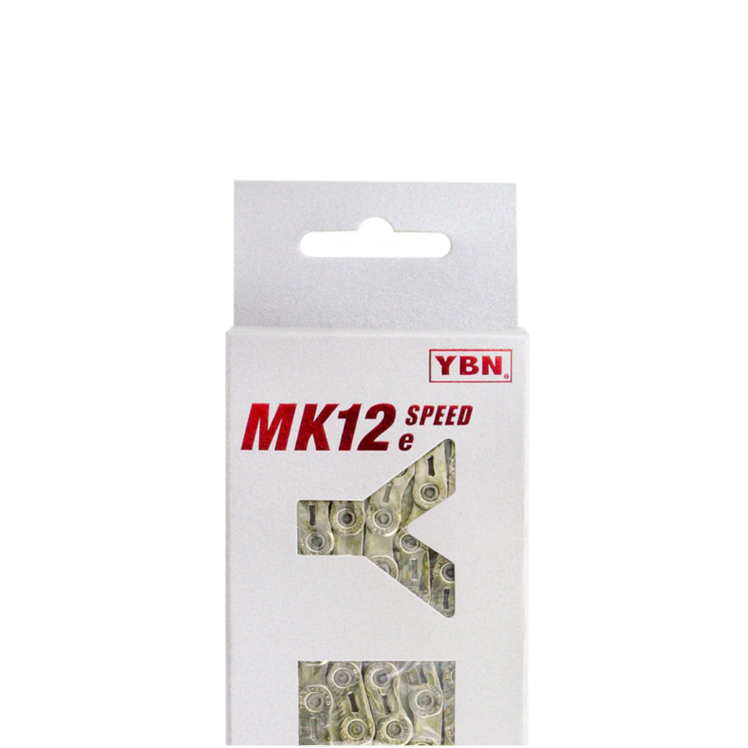 YBN MK12e 12 Speed Flattop Chain - Silver