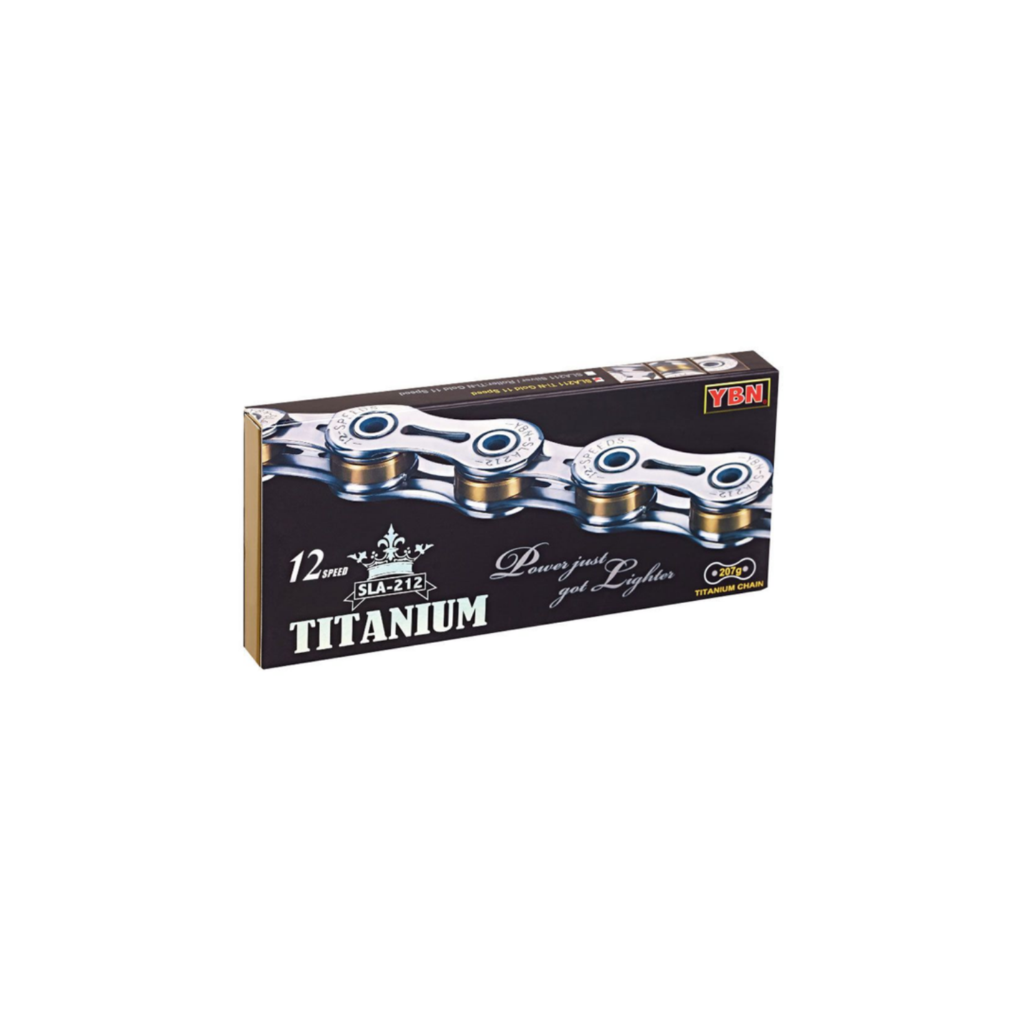 YBN SLA212 12 Speed Titanium Chain