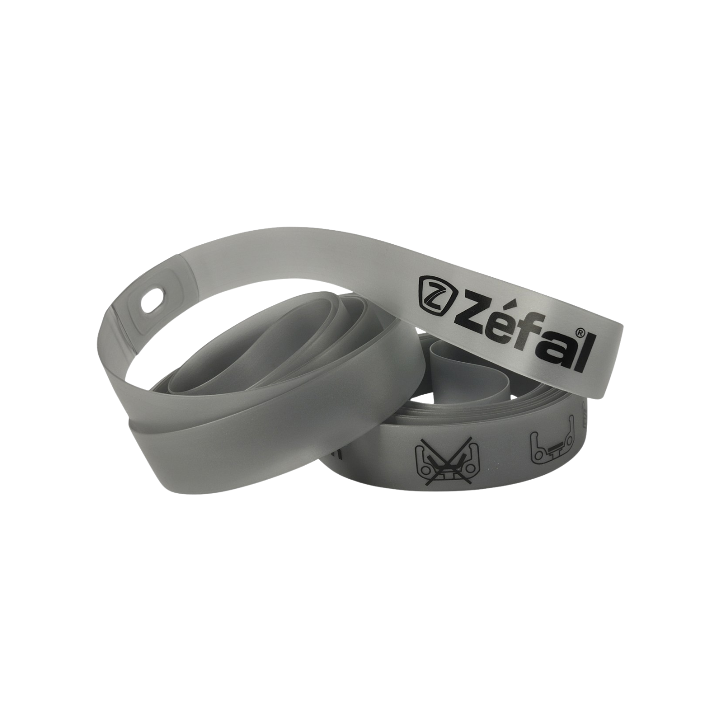 Zefal PVC Tapes Anti-Puncture Rim Strip - 2 pcs - 700c for City and leisure - 16 mm width - Grey