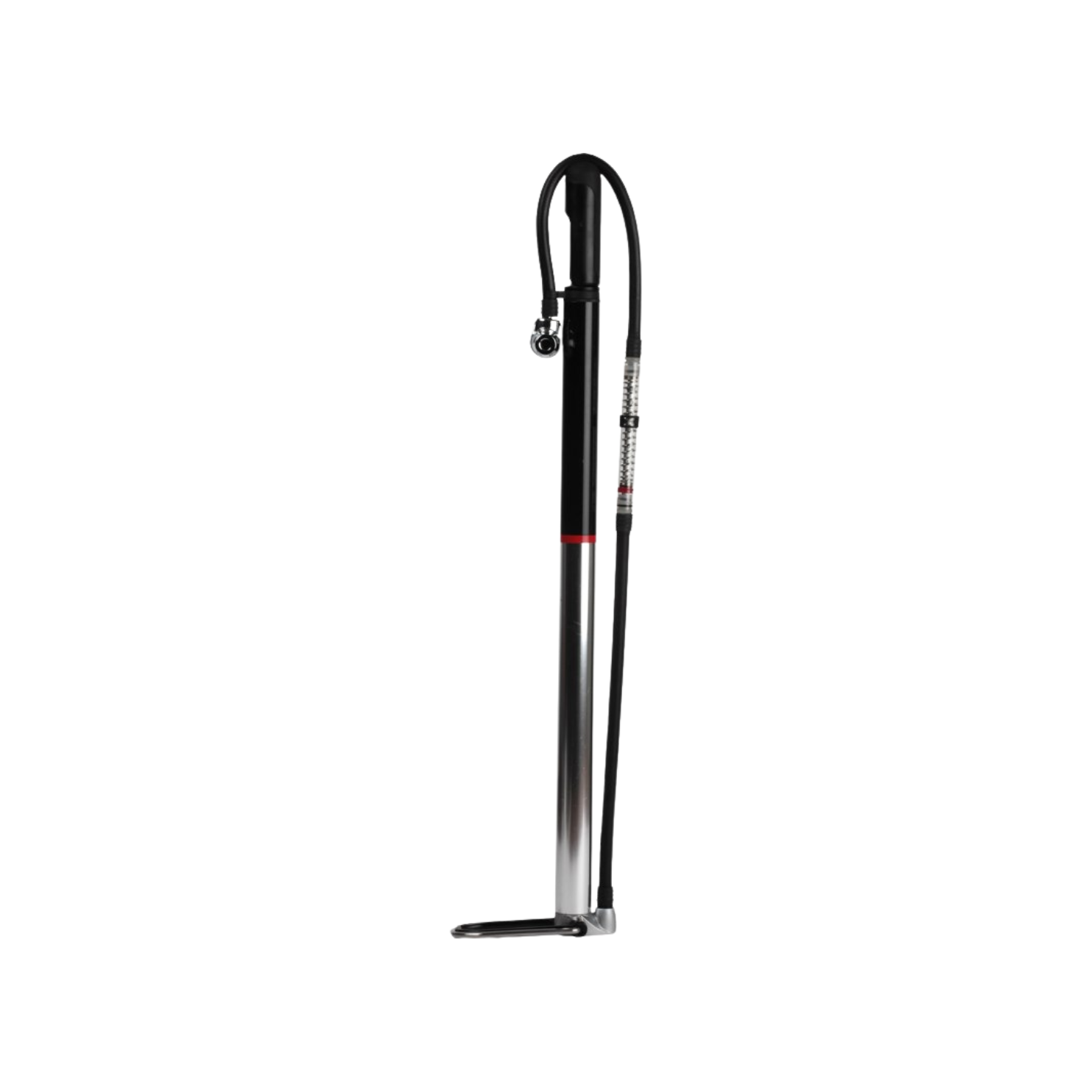 Zefal Profil Travel Floor Pump - Silver/Black