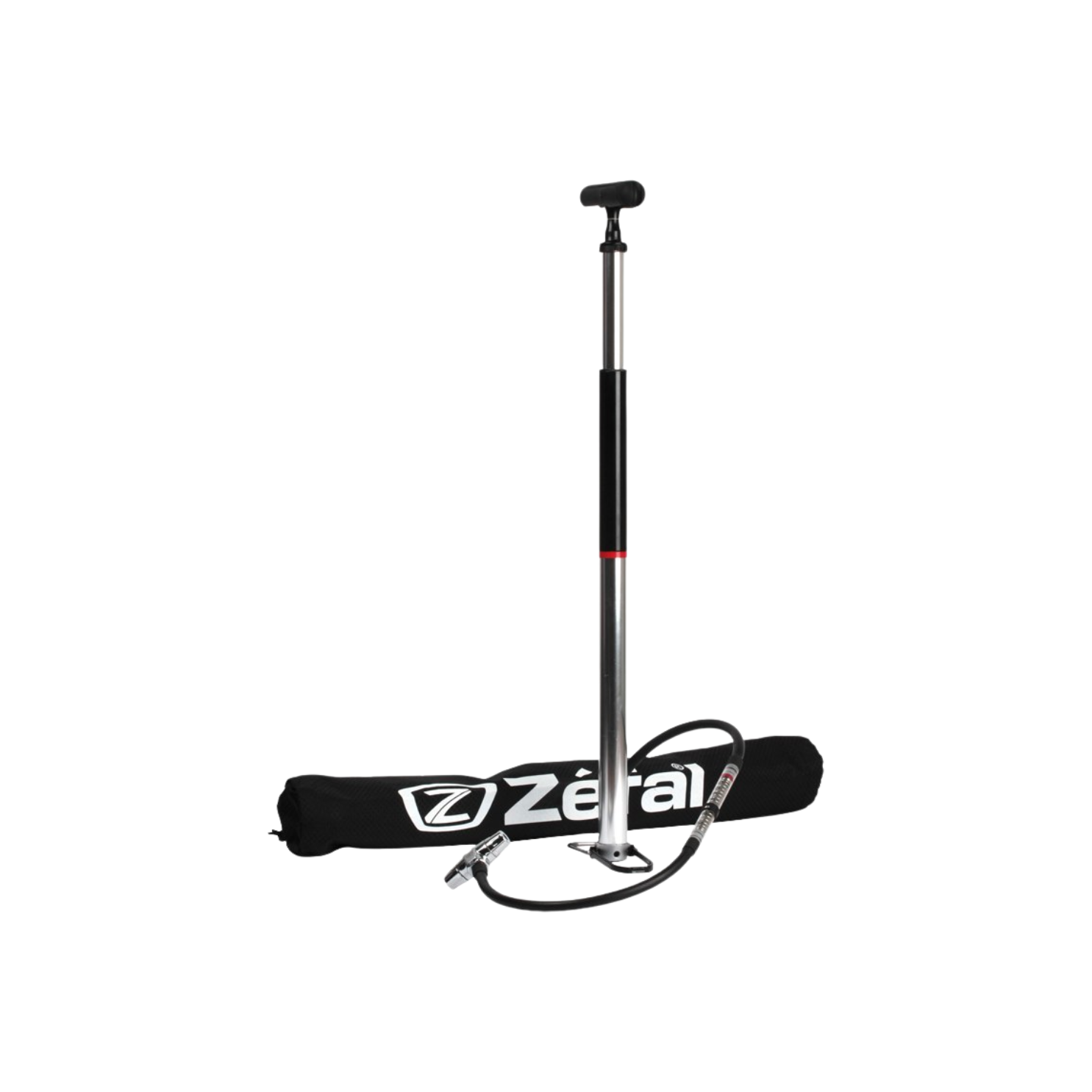 Zefal Profil Travel Floor Pump - Silver/Black