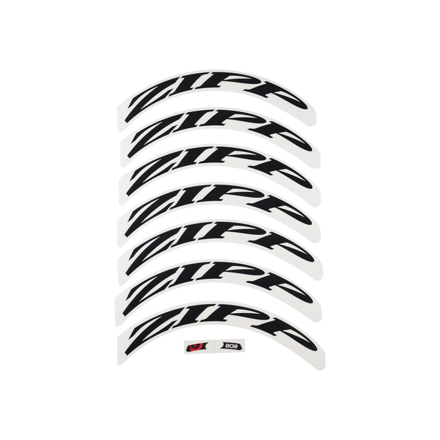 Zipp 贴纸套装 1 个轮子 808 Zipp 徽标哑光黑色