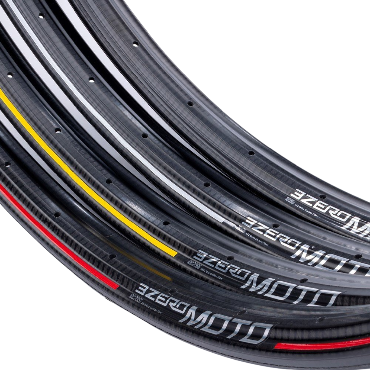 Zipp Rim Front 3ZERO Moto Tless 29 32H Silver/Rs Red Graphic