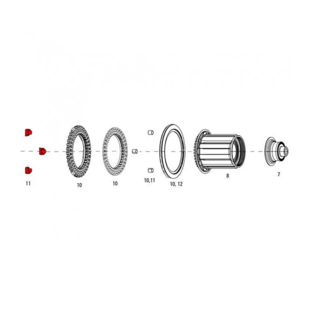 Zipp SERVICE - Magnet kit inner & outer for rear COGNITION NSW