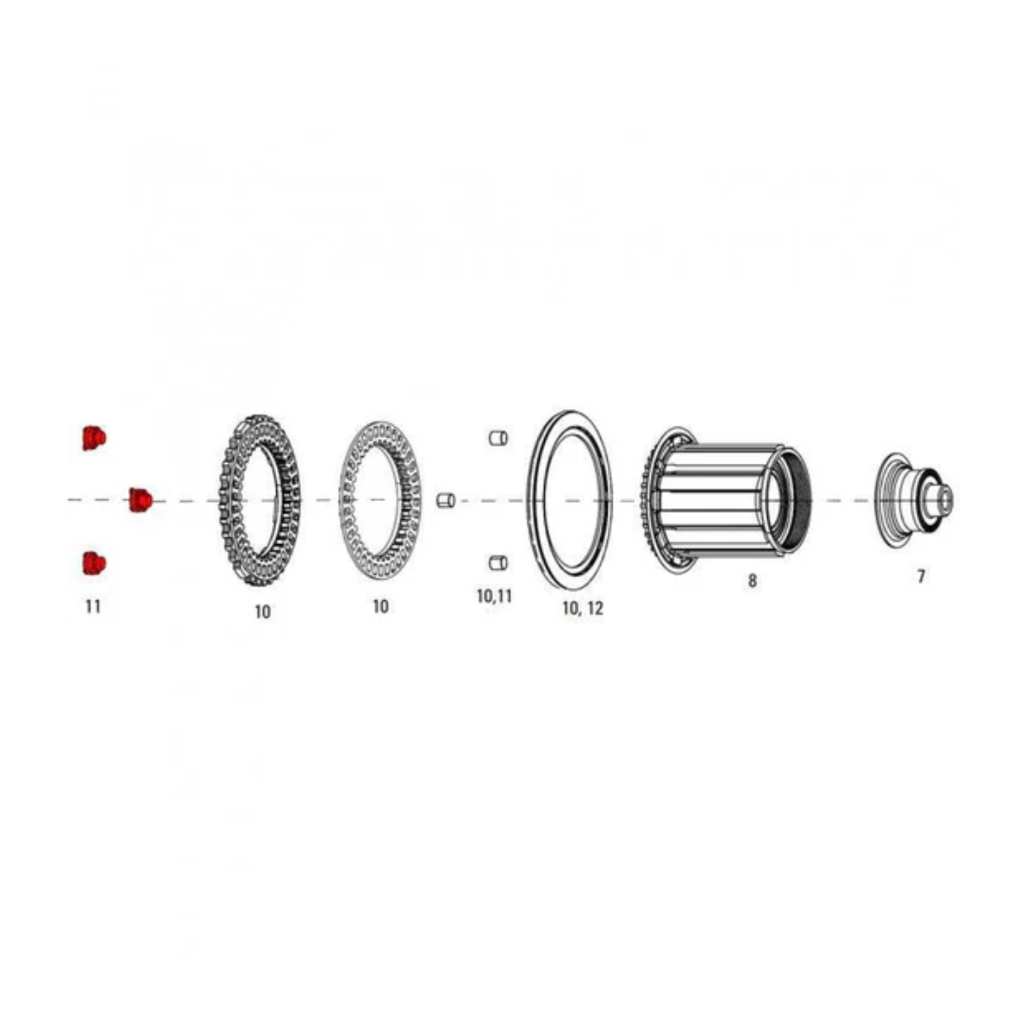 Zipp SERVICE - Magnet kit inner & outer for rear COGNITION NSW