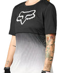 Fox WOMENS FLEXAIR SS JERSEY - Black/Pink Side front