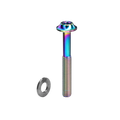 absoluteBLACK Titanium Flat Mount Caliper Bolt with Ultra-Low Friction Washer - Rainbow