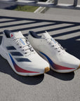 Adidas Adizero Boston 12 - Core White/Dark Blue/Pure Ruby