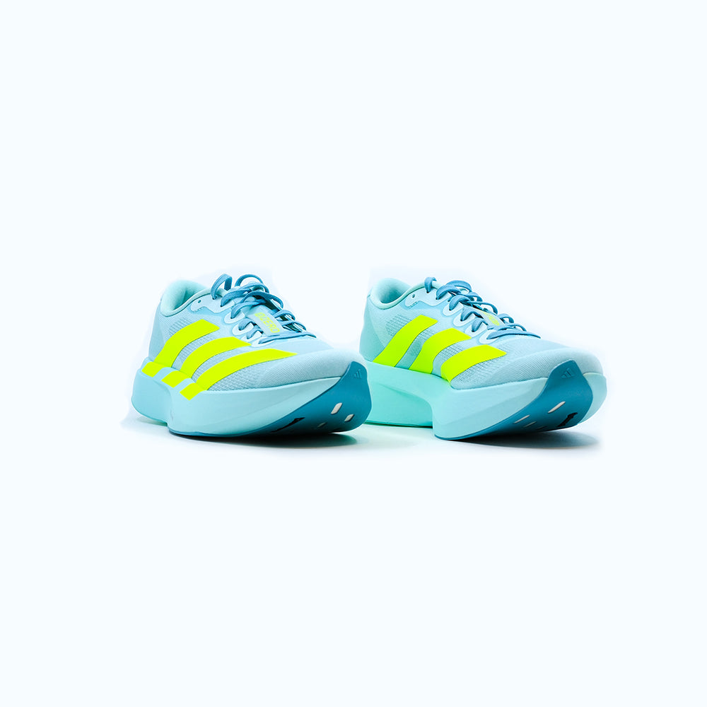 阿迪达斯 Adizero Adios Pro 3 - 水晶白 / 亮柠檬黄 / 渐变蓝