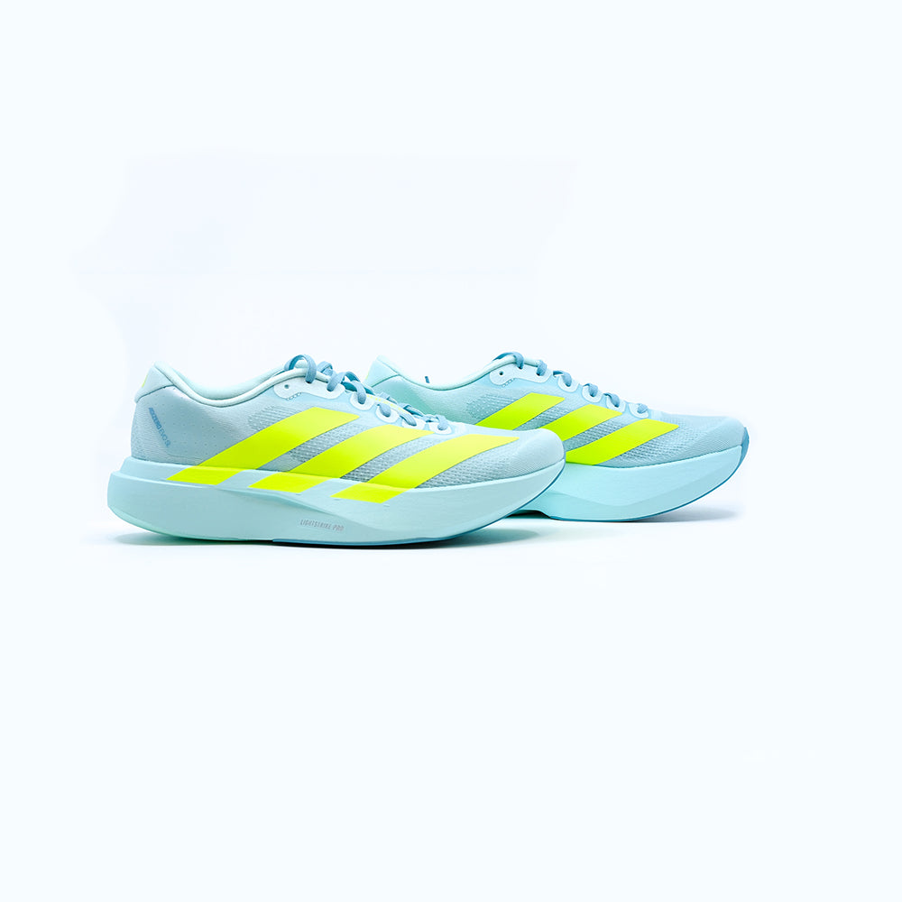 阿迪达斯 Adizero Adios Pro 3 - 水晶白 / 亮柠檬黄 / 渐变蓝