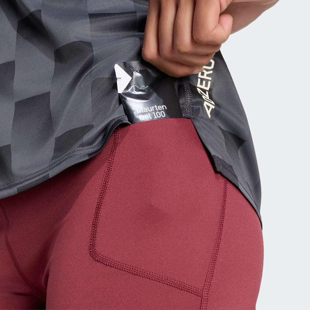 Adidas Adizero Womens NYC Running Leggings - Maroon