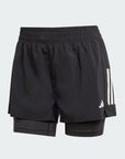 Adidas Own The Run 2-in-1 Shorts - Black (Womens)