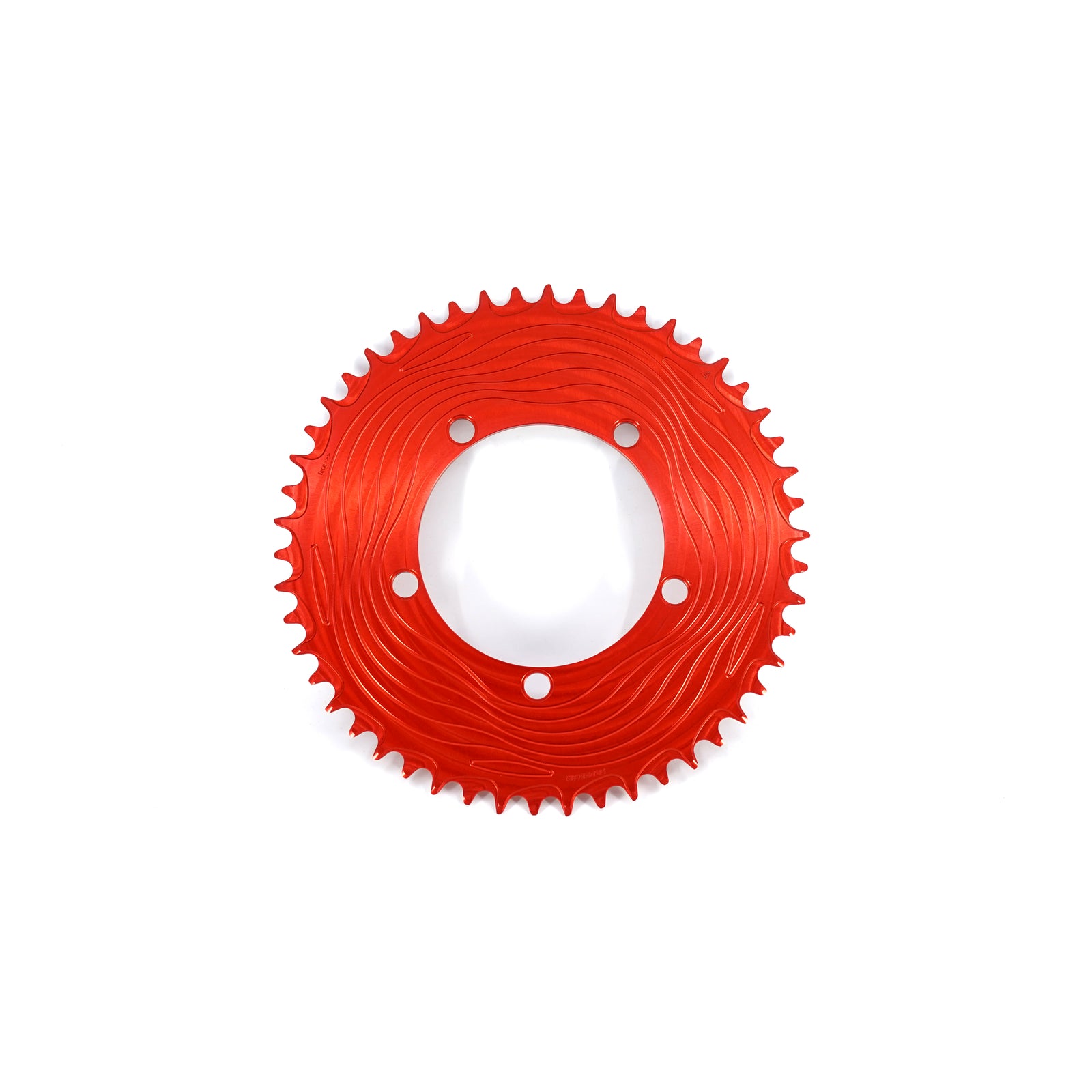ALUGEAR 1x Aero Chainring for 110 BCD 5-Bolt Road/Gravel - Red