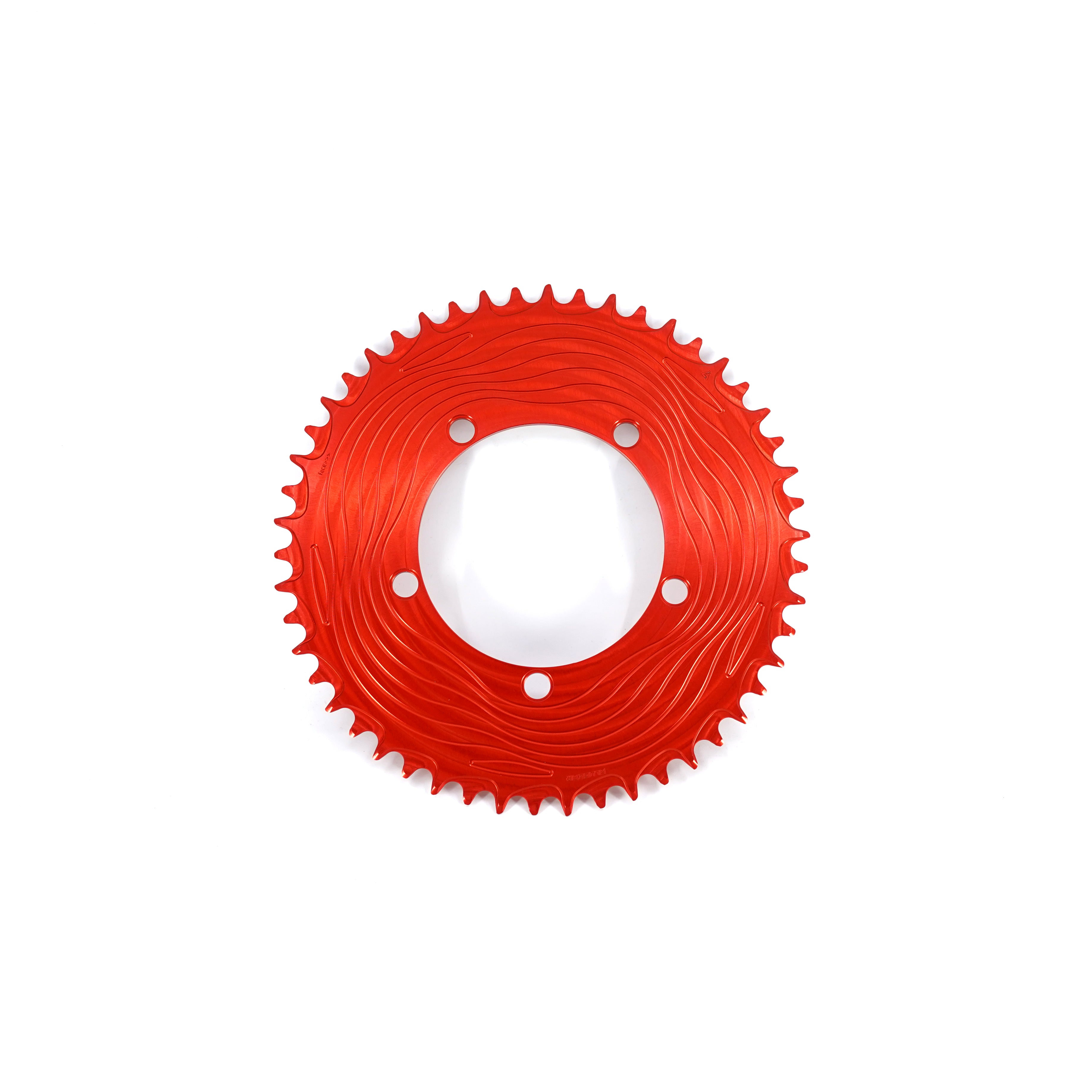 ALUGEAR 1x Aero Chainring for 110 BCD 5-Bolt Road/Gravel - Red