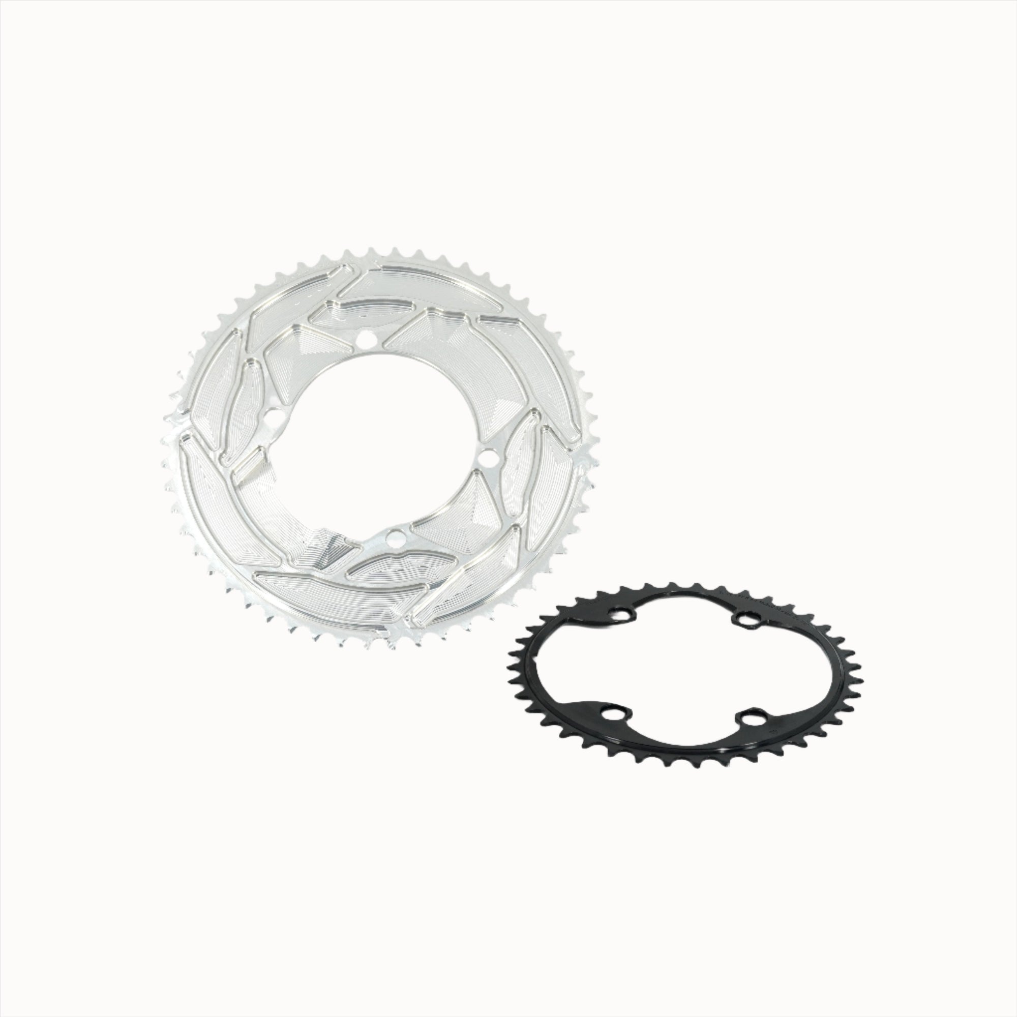 alugear-2x-12-speed-chainring-set-for-shimano-110-bcd-4-bolt-asymmetric-silver