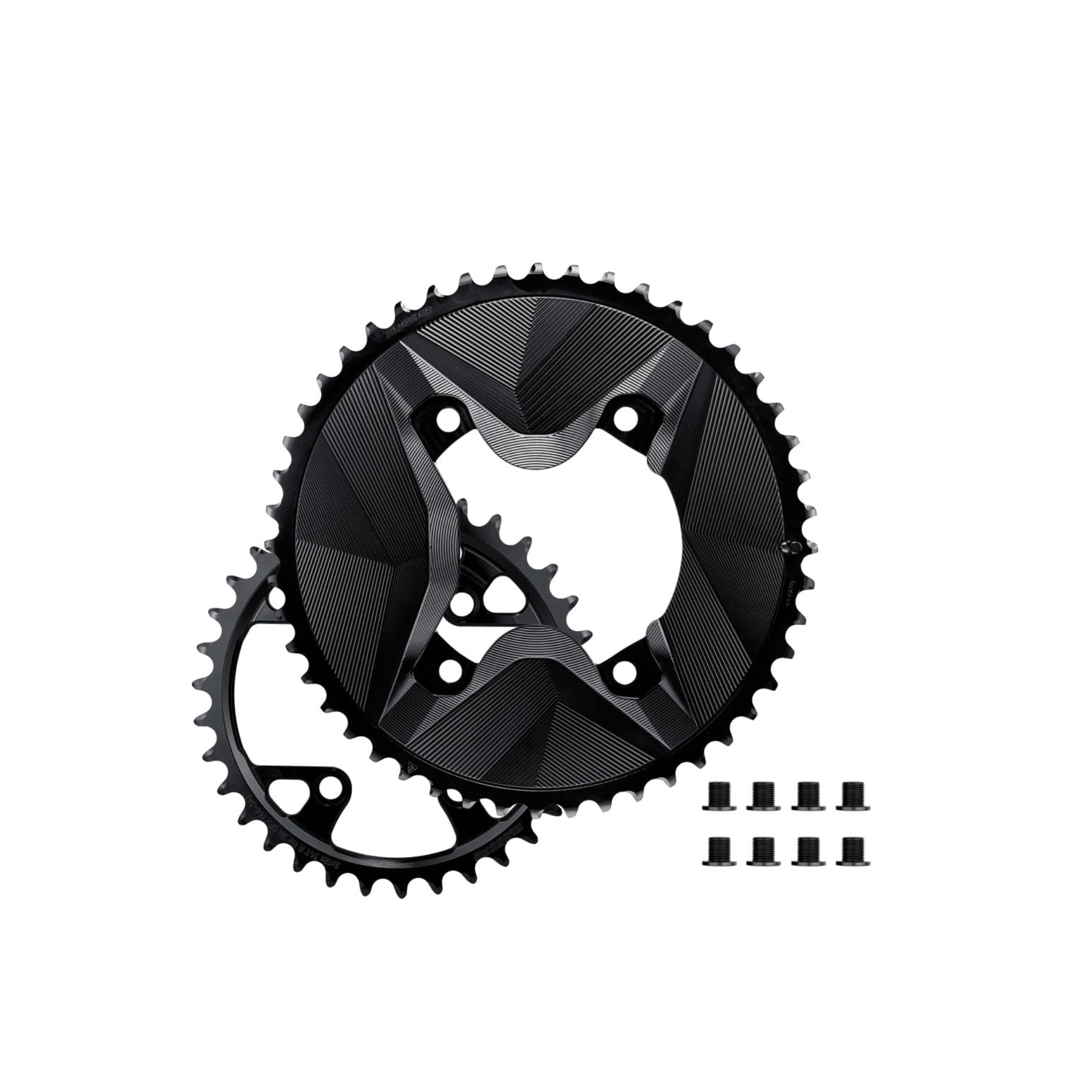 alugear-2x-aero-chainring-for-shimano-grx-black