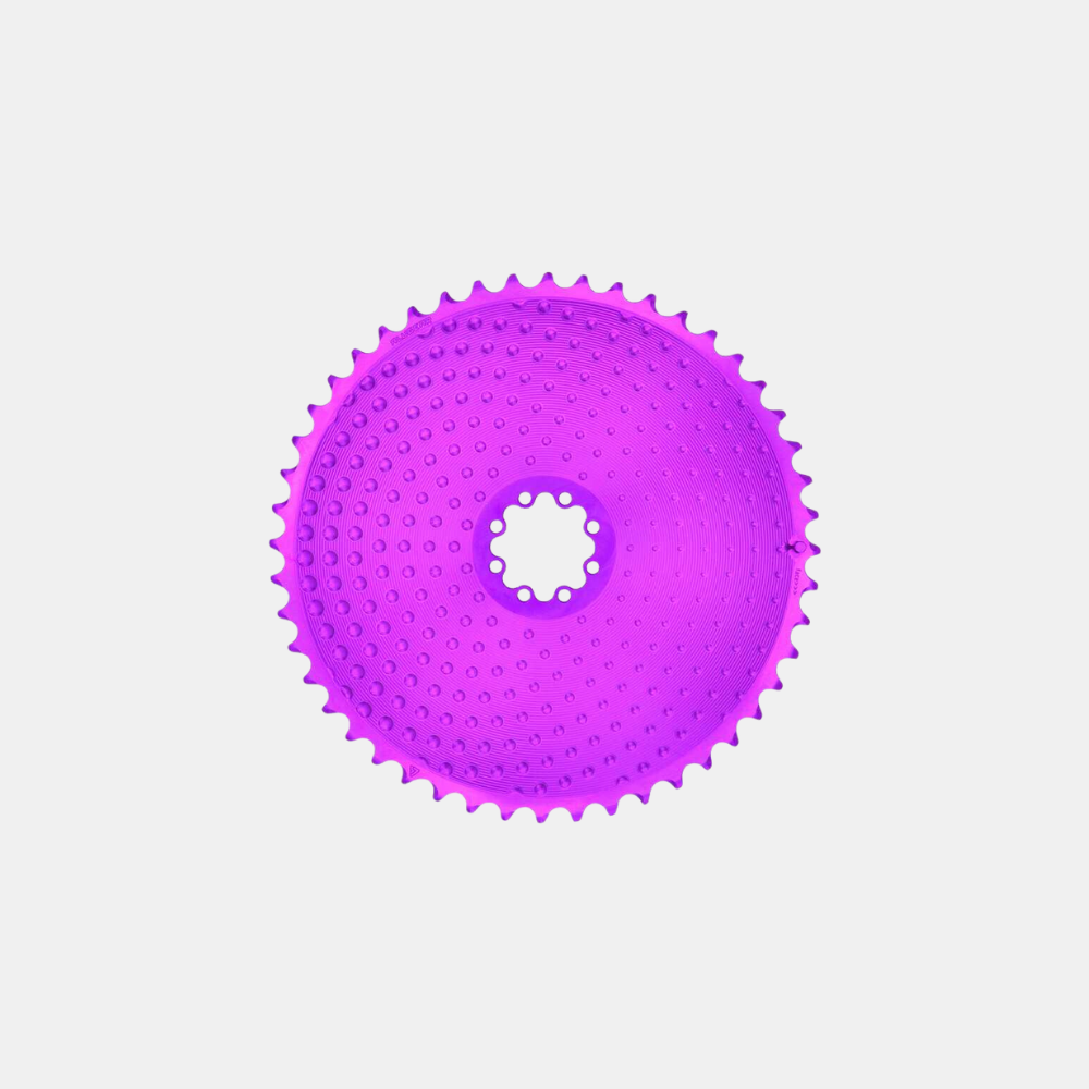 alugear-2x-aero-chainring-set-for-sram-8-bolt-direct-mount-purple-front