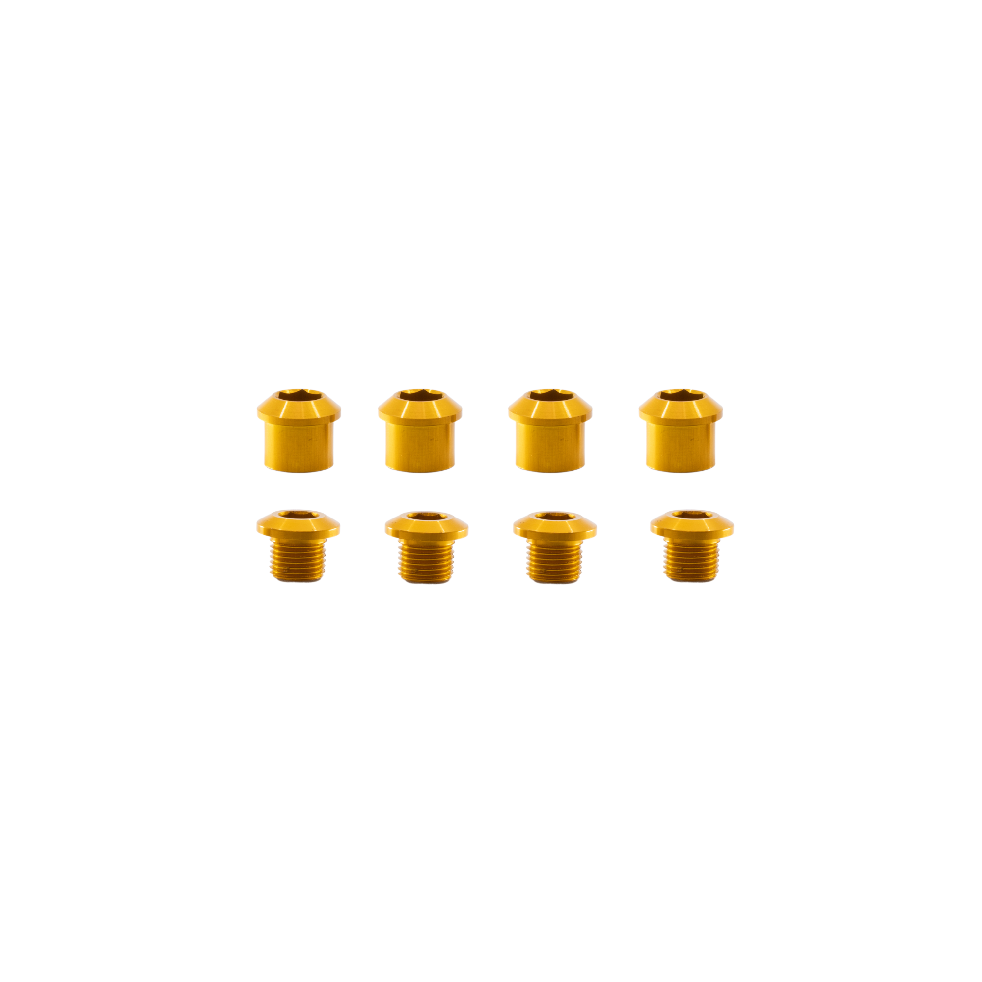 ALUGEAR 7mm Nuts and 6.5mm Bolts (4 pieces) - Gold