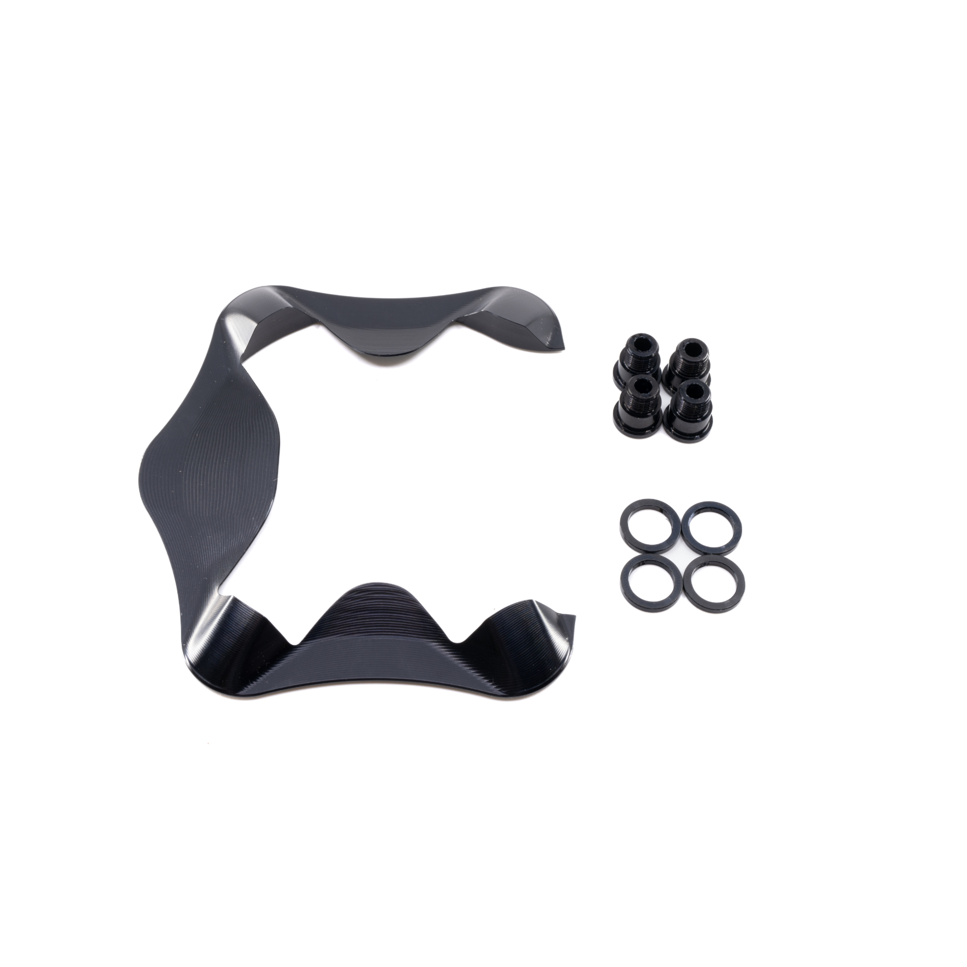 ALUGEAR Chainring Cover for Shimano R7100 105 12-speed Cranks - Black