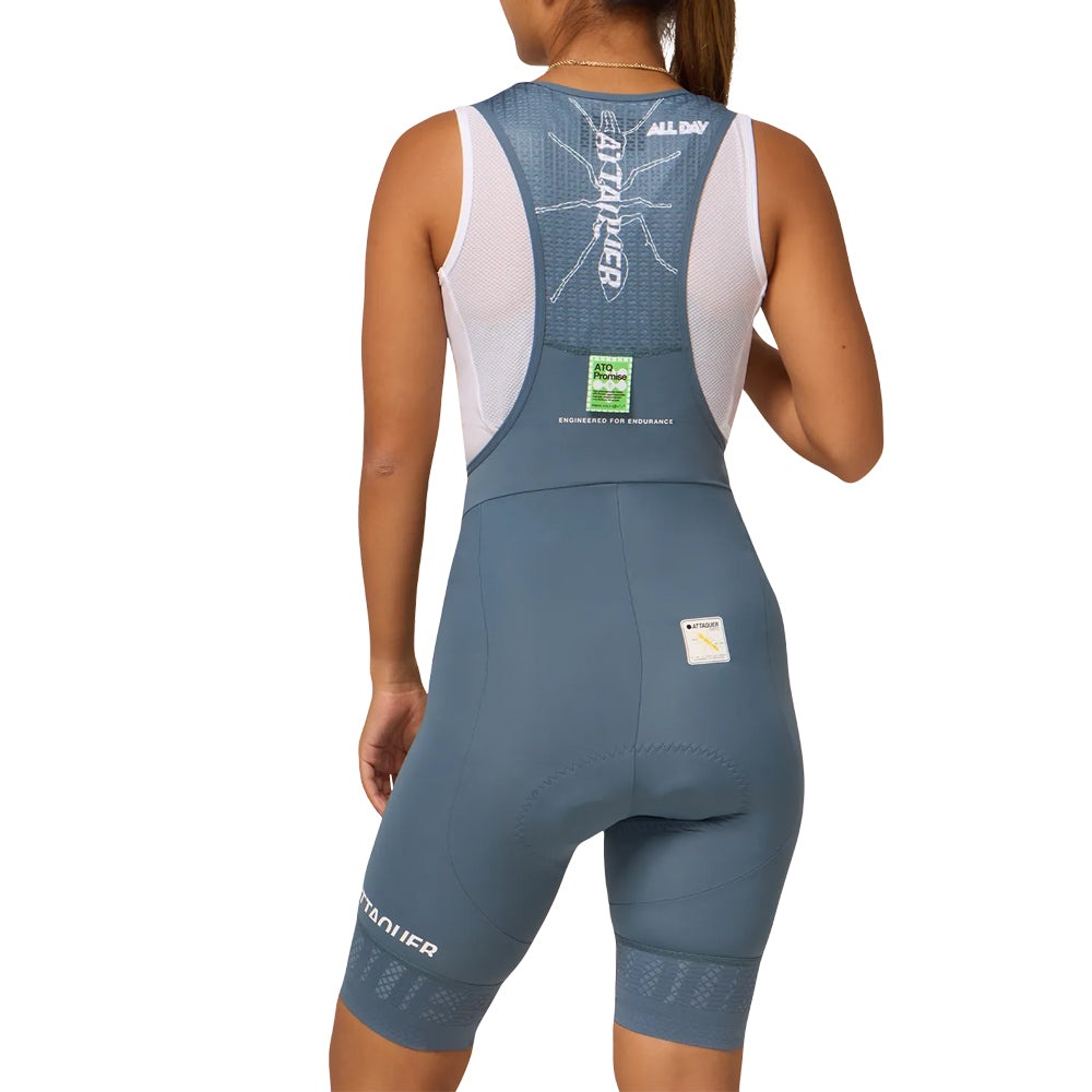 Attaquer Womens All Day 3.0 Bib Short - Steel