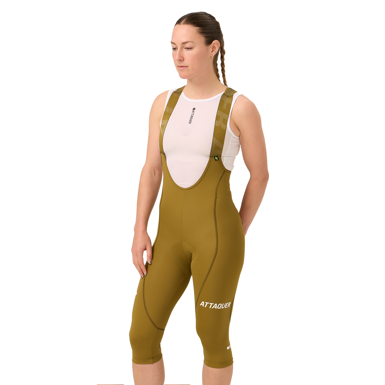 Attaquer Womens All Day 3/4 Bib - Moss