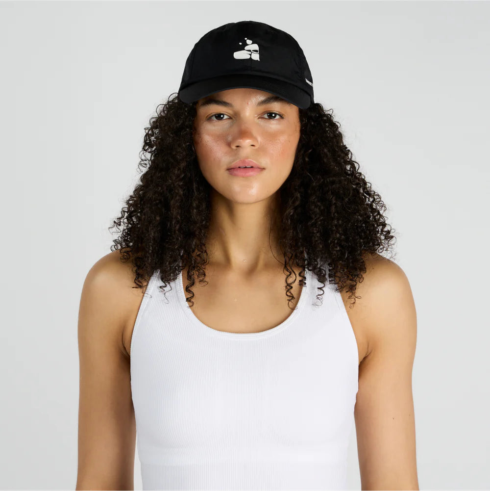 Bandit Nylon Dad Hat - Abstract Runner - Black