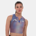 Bandit Running Ares™ Zip Front Race Crop - Gradient Rust/Multi