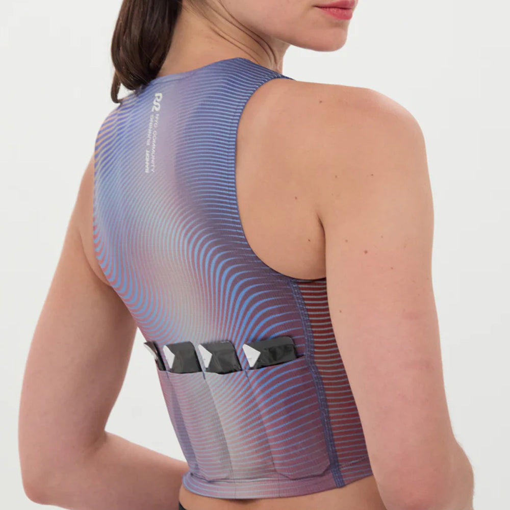 Bandit Running Ares™ Zip Front Race Crop - Gradient Rust/Multi