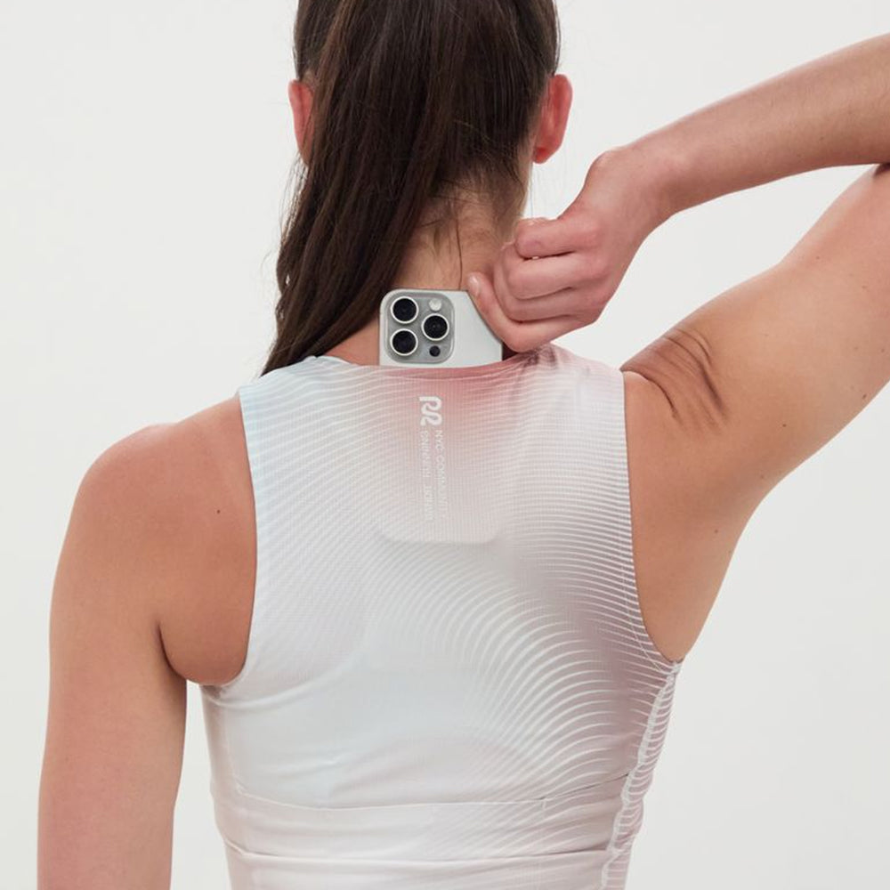 Bandit Running Ares™ Zip Front Race Crop - Minty Blue Gradient