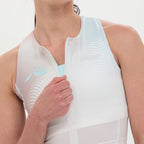 Bandit Running Ares™ Zip Front Race Crop - Minty Blue Gradient