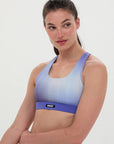 Bandit Running Cadence™ Scoop Neck Run Bra - Deep Peri Blue Gradient