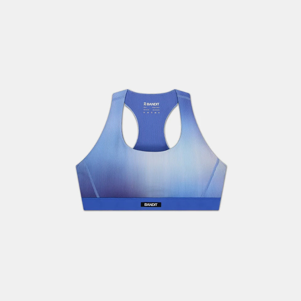 Bandit Running Cadence™ Scoop Neck Run Bra - Deep Peri Blue Gradient
