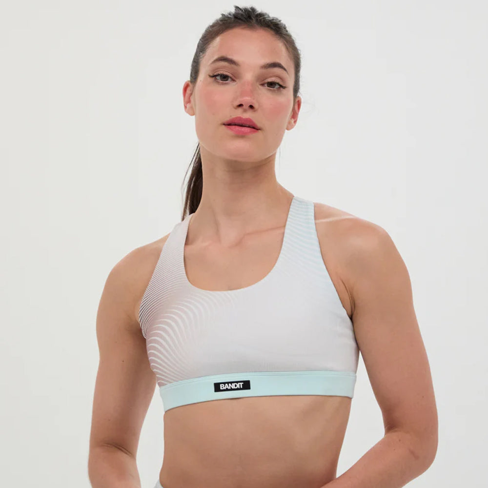 Bandit Running Cadence™ Scoop Neck Run Bra - Minty Blue Gradient
