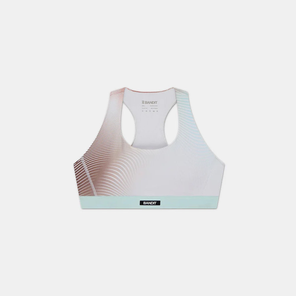 Bandit Running Cadence™ Scoop Neck Run Bra - Minty Blue Gradient