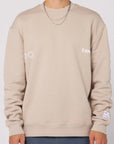 Bandit Running Cotton Fleece Community Crewneck - Stone