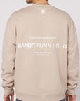 Bandit Running Cotton Fleece Community Crewneck - Stone