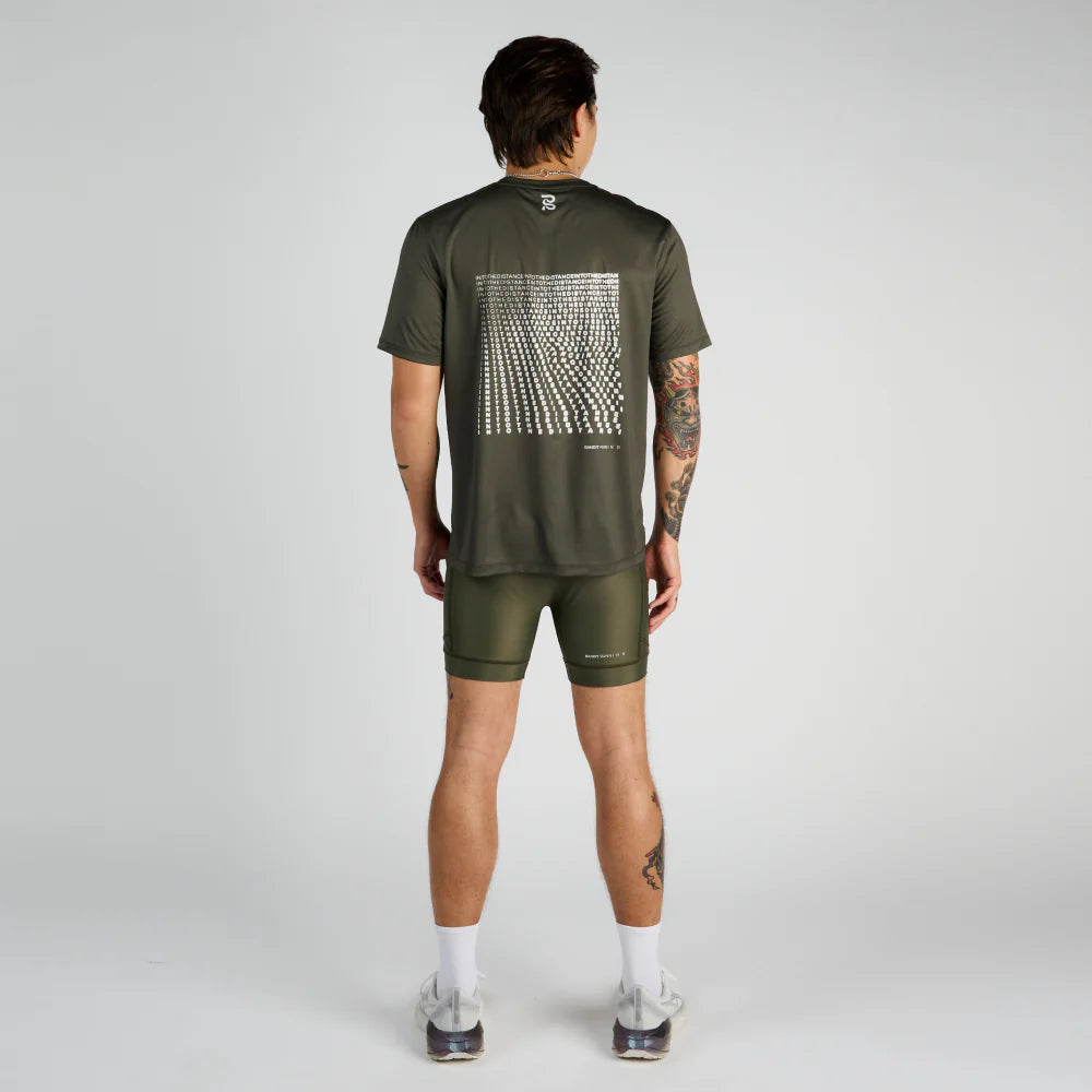 Bandit Running Drift &quot;Into the Distance&quot; Performance Tee - Olive