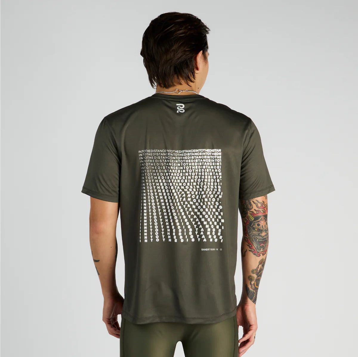 Bandit Running Drift &quot;Into the Distance&quot; Performance Tee - Olive