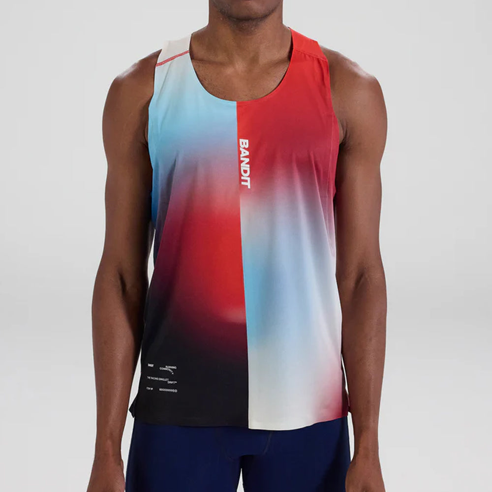 Bandit Running Drift Racing Singlet - Vintage Blue Gradient