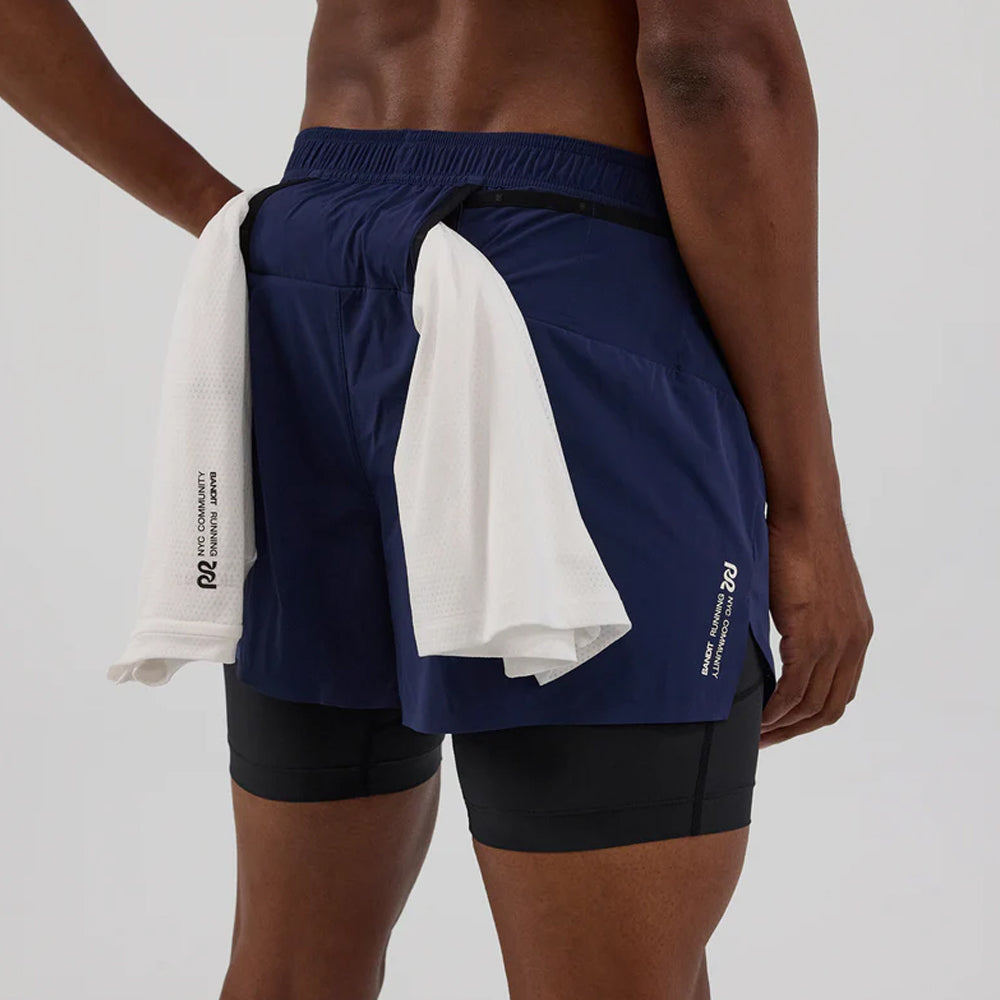 Bandit Running Engineered Vento Duo Distance Short - NY Navy