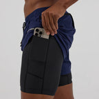 Bandit Running Engineered Vento Duo Distance Short - NY Navy